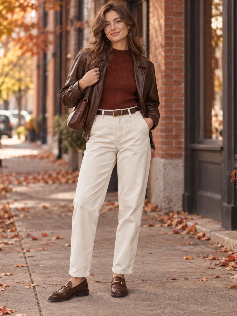 Vintage Eddie Bauer Ivory High Rise Chino Pants Petite 6 Y2K Cotton